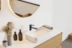 Mitigeur de lavabo mécanique noir, Edouard Rousseau Styl