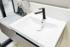 Mitigeur de lavabo mécanique noir, Edouard Rousseau Styl