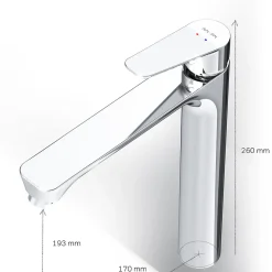 Mitigeur de lavabo Mitigeur Salle de Bain Robinet de lavabo, Chromé, taille L, FTA92000 AM.PM
