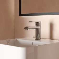 Mitigeur de lavabo monotrou H.14,6 cm, chrome, Kramer Colors