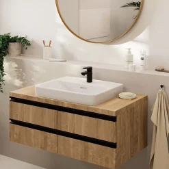 Mitigeur de lavabo noir mat Hansgrohe Vernis Blend 70