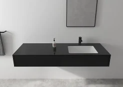 Mitigeur de lavabo noir mat Hansgrohe Vernis Shape 100