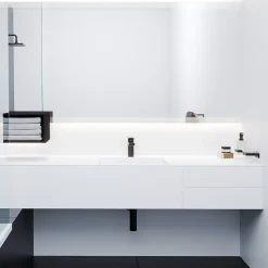 Mitigeur de lavabo noir mat Hansgrohe Vernis Shape 100