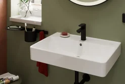 Mitigeur de lavabo noir mat Hansgrohe Vernis Blend 100