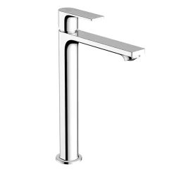 Mitigeur de lavabo pour vasque à poser avec tirette et vidage chromé, Hansgrohe Rebris E 240 CoolStart
