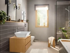 Mitigeur de lavabo pour vasque à poser avec tirette et vidage chromé, Hansgrohe Rebris E 240 CoolStart