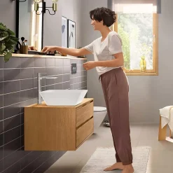 Mitigeur de lavabo pour vasque à poser avec tirette et vidage chromé, Hansgrohe Rebris E 240 CoolStart