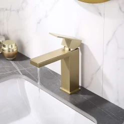 Mitigeur de lavabo SKY BATH or brossé PVD Inox S304 série Army
