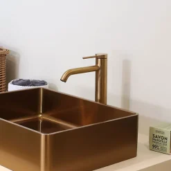 Mitigeur de lavabo XL H.27,6 cm, cuivre, Essebagno Lollipop