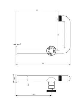 Mitigeur de lavabo XL H.32 cm, noir, Essebagno Factory