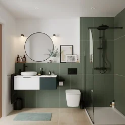 Mitigeur de lavabo XL, noir, GoodHome Levanna