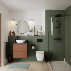 Mitigeur de lavabo XL, noir, GoodHome Levanna