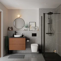 Mitigeur de lavabo XL, noir, GoodHome Levanna