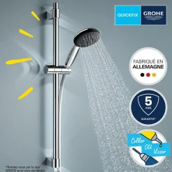 Mitigeur douche Bauloop monocommande et douchette Grohe Vitalio Start