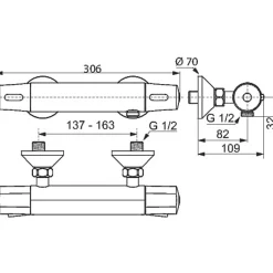 Mitigeur douche thermostatique - Olyos - Ideal Standard