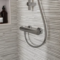 Mitigeur douche thermostatique, chrome, GoodHome Mayas