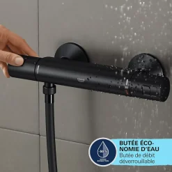 Mitigeur douche thermostatique GROHE Precision Start noir
