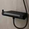 Mitigeur douche thermostatique noir GoodHome Selenga