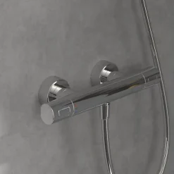 Mitigeur douche thermostatique VILLEROY ET BOCH Universal rond Brushed Nickel Matt