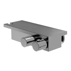 Mitigeur douche thermostatique titane GoodHome Kolima