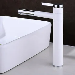 Mitigeur haut vasque Blanc & Chromé - Graffias