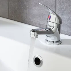 Mitigeur lavabo avec vidage et flexibles Femelle 12/17 en laiton chromé Arborg