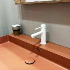 Mitigeur lavabo bas blanc Essebagno Luisa