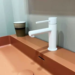 Mitigeur lavabo bas blanc Essebagno Luisa