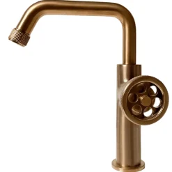 Mitigeur lavabo bas cuivre brossé Essebagno Indus