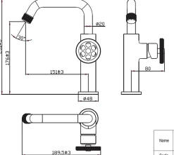 Mitigeur lavabo bas façon inox Essebagno Indus