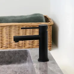Mitigeur lavabo bas noir Essebagno Envol