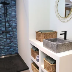 Mitigeur lavabo bas noir Essebagno Envol