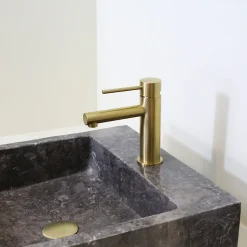 Mitigeur lavabo bas or brossé Essebagno Luisa