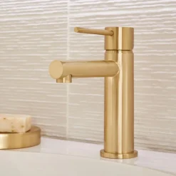 Mitigeur lavabo bas or brossé Essebagno Luisa