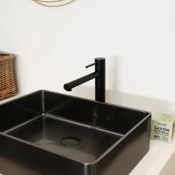 Mitigeur lavabo haut noir Essebagno Envol
