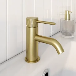 Mitigeur lavabo mécanique M, doré, GoodHome Owens