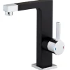 Mitigeur lavabo noir chromé Essebagno Short