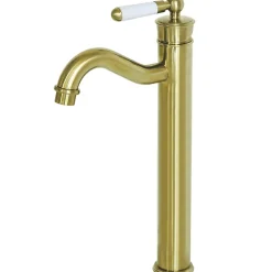 Mitigeur lavabo rétro haut or brossé Essebagno Leeds