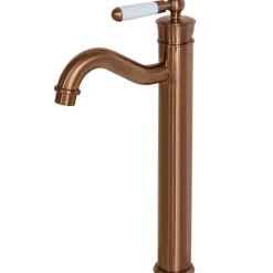 Mitigeur lavabo rétro haut cuivre brossé Essebagno Leeds