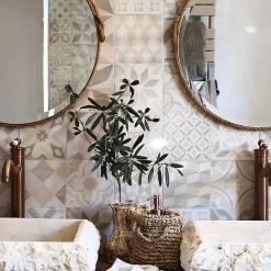 Mitigeur lavabo rétro haut cuivre brossé Essebagno Leeds