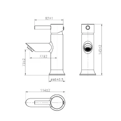 Mitigeur lave mains or brossé Essebagno Luisa