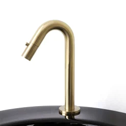 Mitigeur lave-mains eau froide H.13,2 cm, doré, Essebagno Lollipop