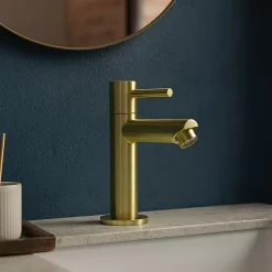 Mitigeur lave-mains or brossé eau froide Essebagno Deco