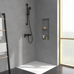 Mitigeur mécanique douche VILLEROY ET BOCH Subway 3.0 Chrome + Ensemble de douche VILLEROY ET BOCH Verve Showers 3 jets Noir mat