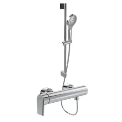 Mitigeur mécanique douche VILLEROY ET BOCH Liberty Chrome + Ensemble de douche VILLEROY ET BOCH Verve Showers 3 jets Chrome