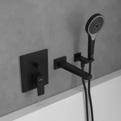 Mitigeur mécanique encastré avec inverseur VILLEROY ET BOCH Architectura Square Noir mat