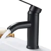 Mitigeur monocommande noir avec mitigeur eau chaude et eau froide pour salle de bain et cuisine