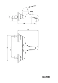 Mitigeur Monocommande Pour Baignoire Finition Chrome - Enter