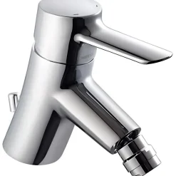 Mitigeur pour bidet à mousseur orientable SANINDUSA Torus chromé livré avec 2 flexibles et son vidage à tirette