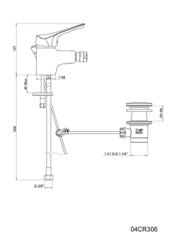 Mitigeur Pour Bidet Avec Vidange - Space